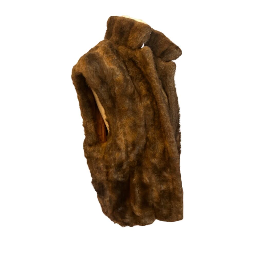 70s Vintage Komitor Faux Fur Vest Made in USA - Picture 7 of 9